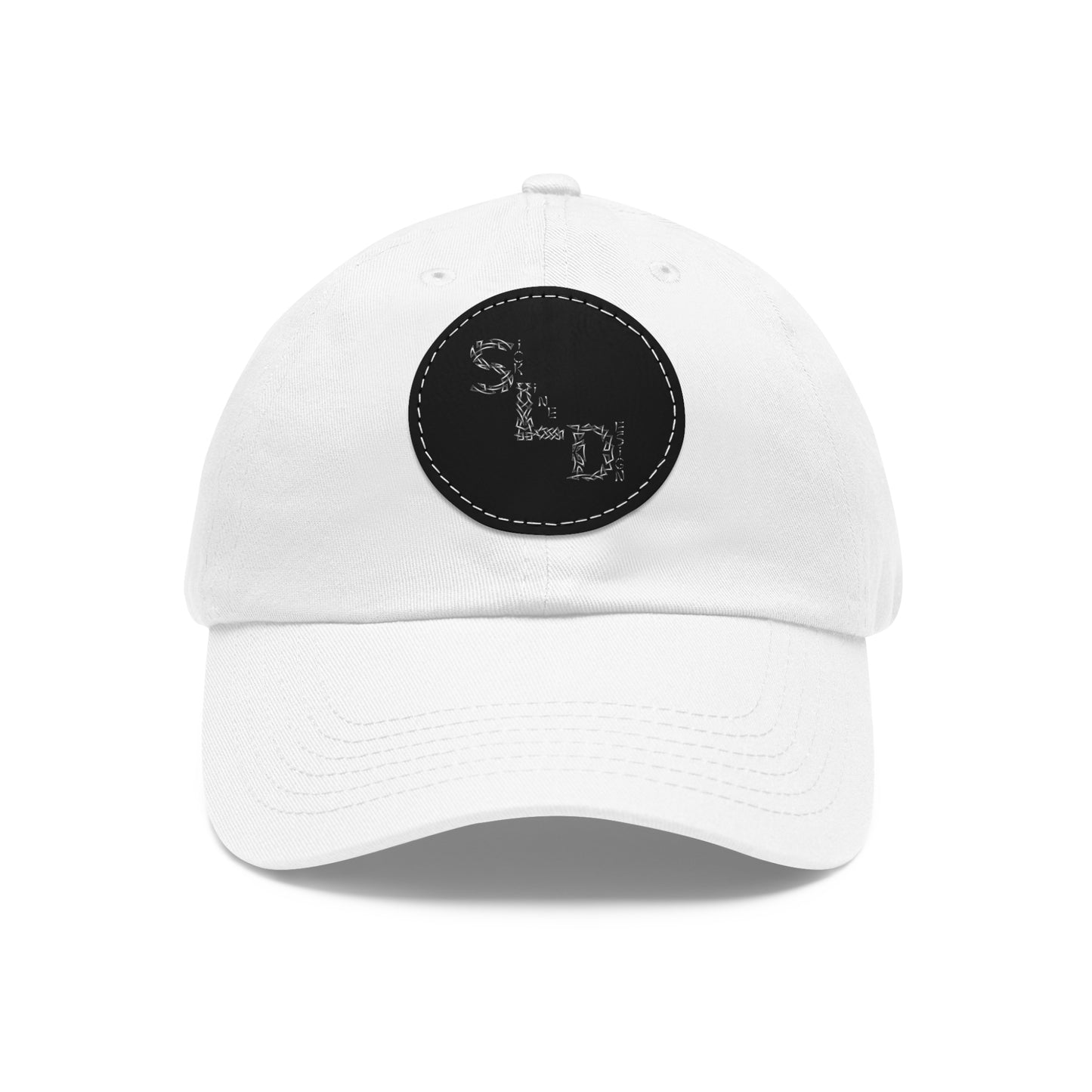 Dad Hat with Leather Patch (Round)